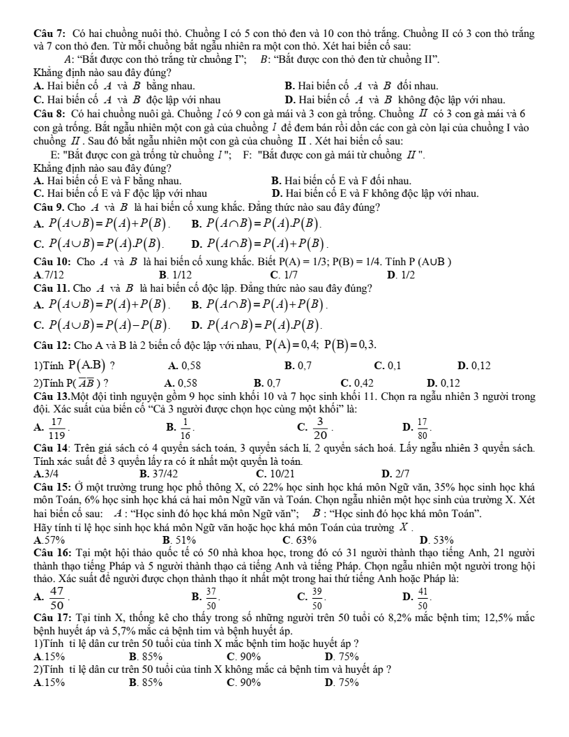 Đề cương ôn tập Học kì 2 Toán 11 trường THPT Đại Mỗ (Hà Nội) năm 2025-2026