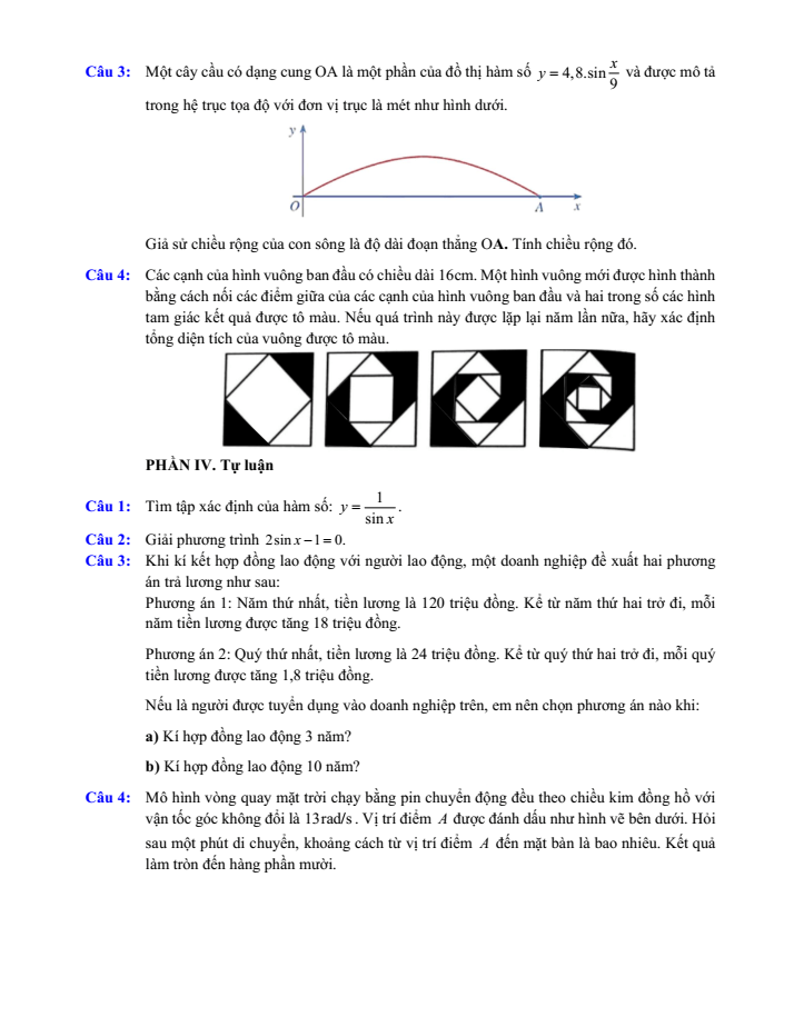 Đề cương ôn tập Giữa kì 1 Toán 11 trường THPT Hướng Hóa năm 2025-2026