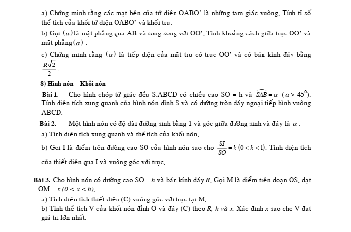 Đề cương ôn tập Giữa kì 2 Toán 11 trường THPT Chuyên Bảo Lộc năm 2024-2025