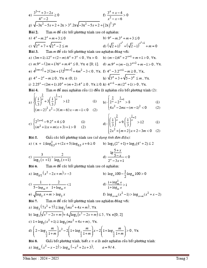 Đề cương ôn tập Giữa kì 2 Toán 11 trường THPT Chuyên Bảo Lộc năm 2024-2025