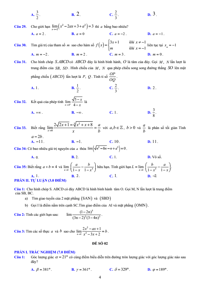 Đề cương ôn tập Học kì 1 Toán 11 trường THPT Nguyễn Bỉnh Khiêm năm 2024-2025