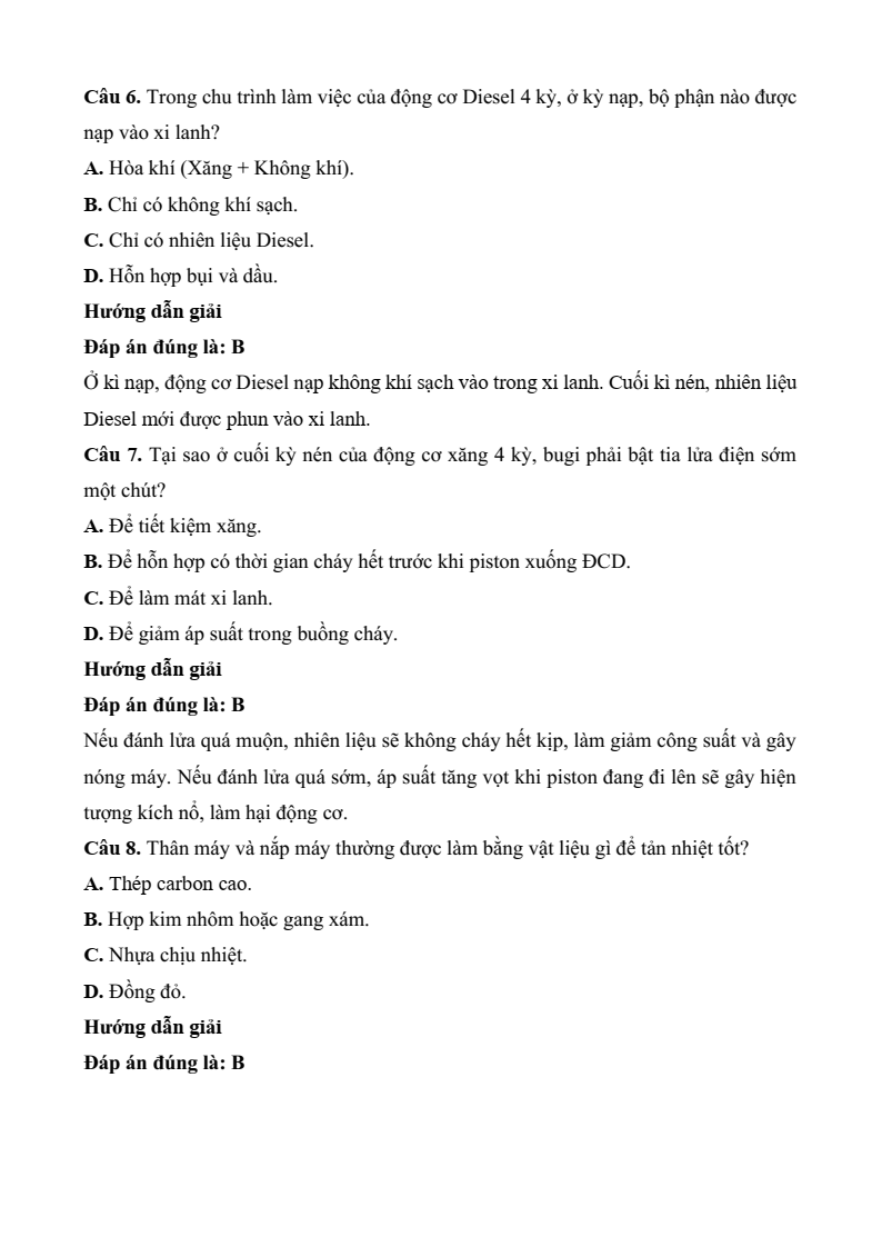 3 Đề thi Giữa kì 2 Công nghệ cơ khí 11 Kết nối tri thức (cấu trúc mới, có đáp án)