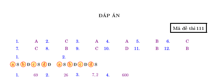 Đề thi Giữa kì 2 Toán 11 trường chuyên Lương Thế Vinh (Đồng Nai) năm 2024-2025