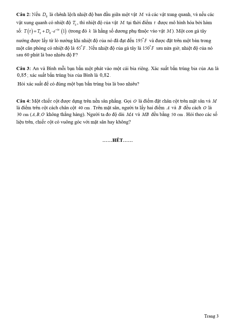 Đề thi Giữa kì 2 Toán 11 trường Hà Long (Long An) năm 2024-2025