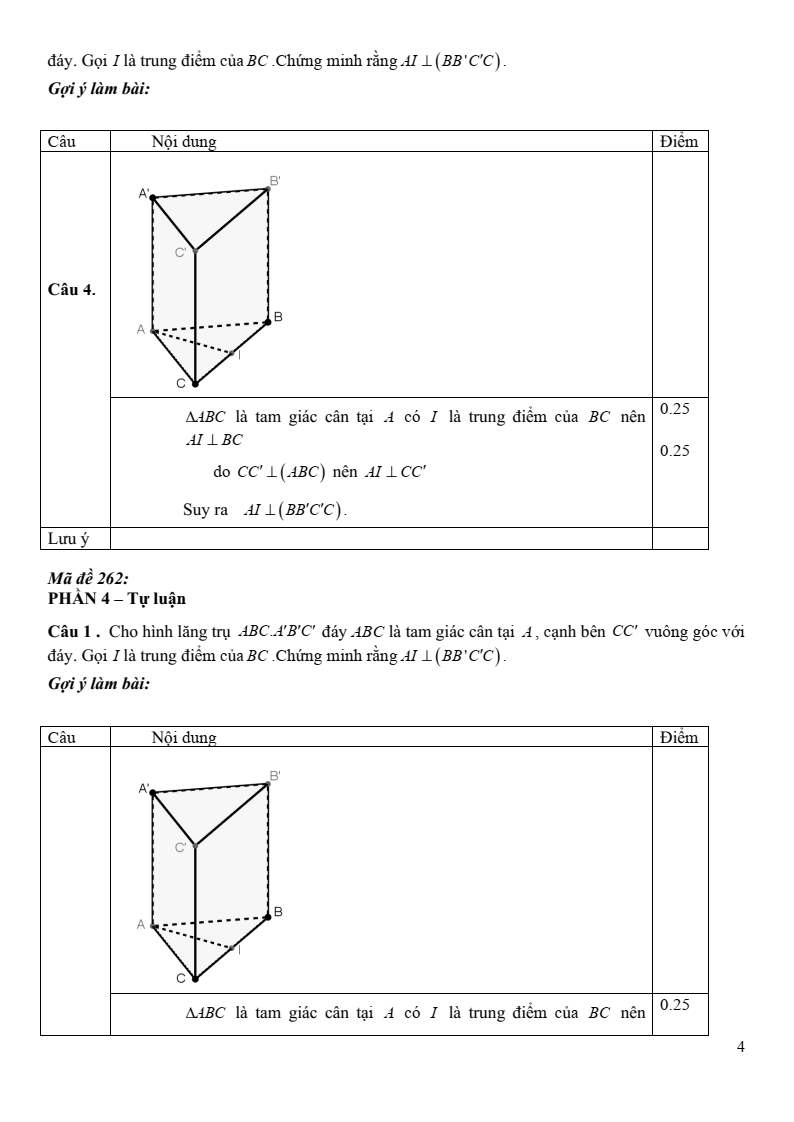 Đề thi Giữa kì 2 Toán 11 trường THPT Vĩnh Linh (Quảng Trị) năm 2025-2026