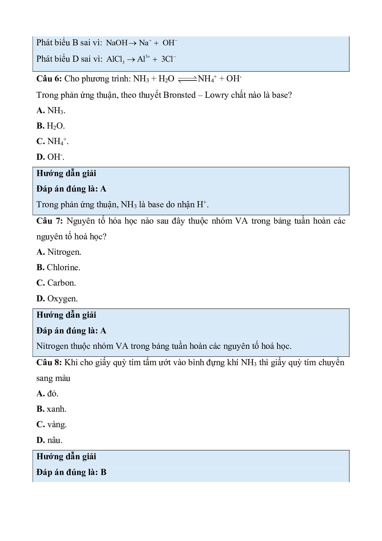 8 Đề thi Giữa kì 1 Hoá học 11 Chân trời sáng tạo (có đáp án, cấu trúc mới)
