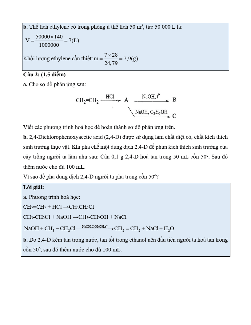 6+ Đề thi Giữa kì 2 Hoá học 11 Kết nối tri thức (cấu trúc mới, có đáp án)