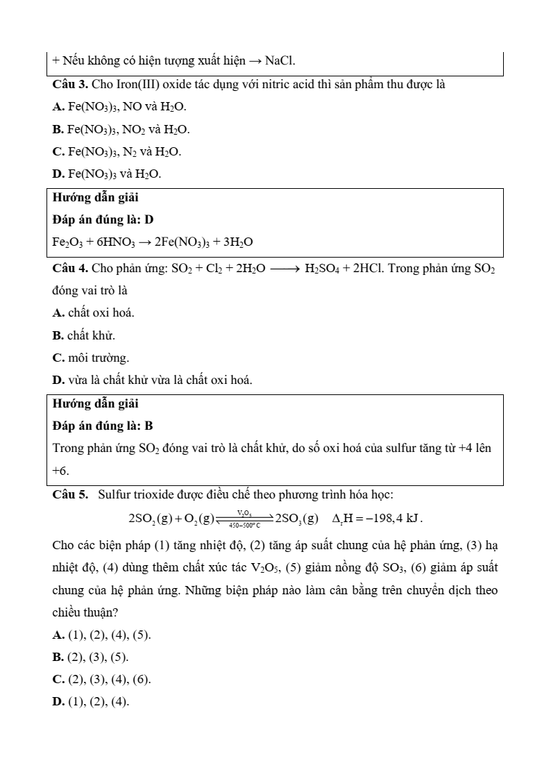 3 Đề thi Học kì 1 Hoá học 11 Chân trời sáng tạo (có đáp án, cấu trúc mới)