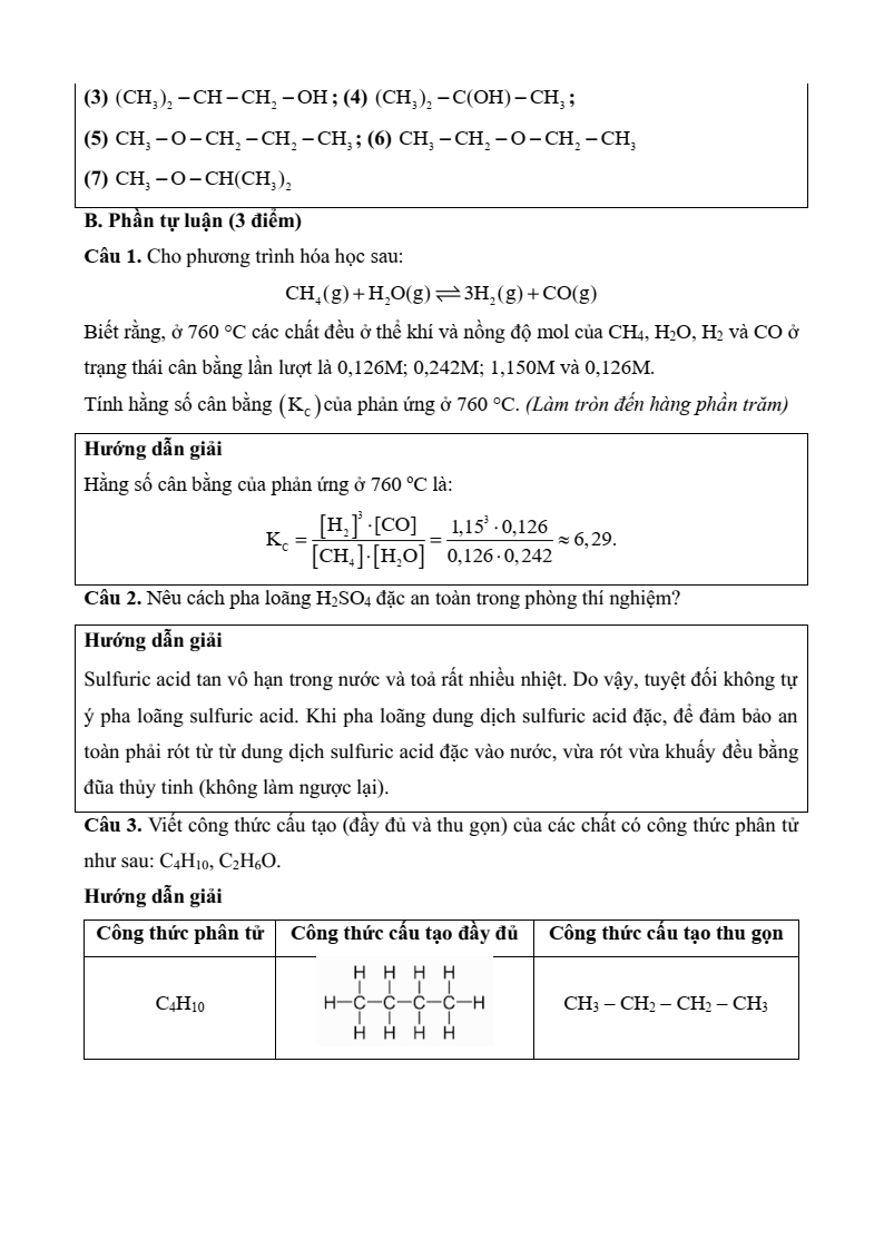 3 Đề thi Học kì 1 Hoá học 11 Chân trời sáng tạo (có đáp án, cấu trúc mới)