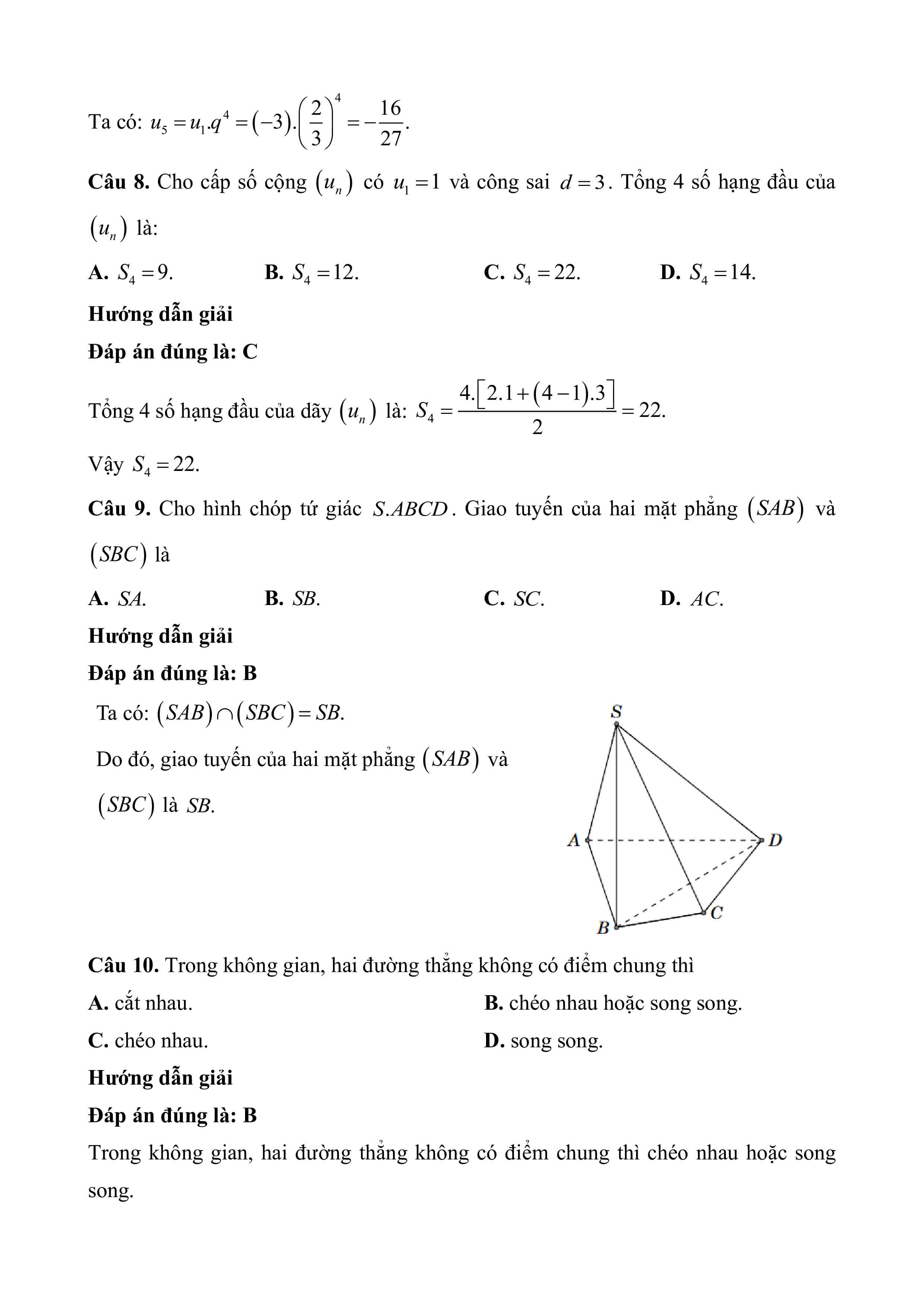 10 Đề thi Giữa kì 1 Toán 11 Kết nối tri thức (có đáp án, cấu trúc mới)