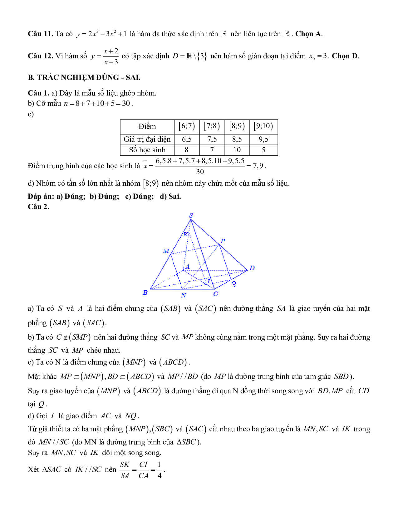 10 Đề thi Học kì 1 Toán 11 Kết nối tri thức (có đáp án, cấu trúc mới)