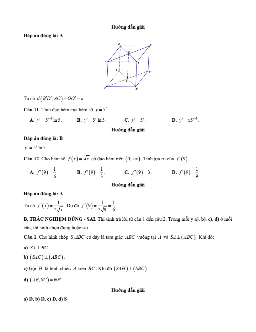 20+ Đề thi Học kì 2 Toán 11 Kết nối tri thức (cấu trúc mới, có đáp án)