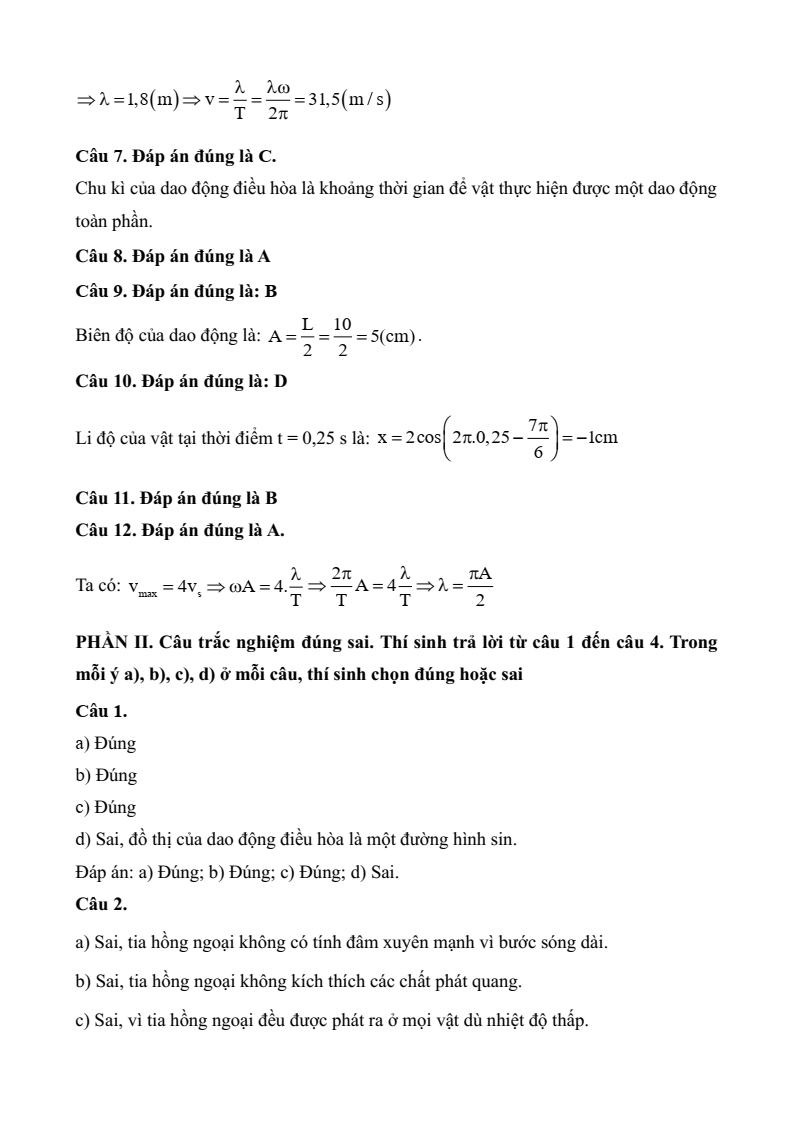6 Đề thi Học kì 1 Vật lí 11 Cánh diều (có đáp án, cấu trúc mới)