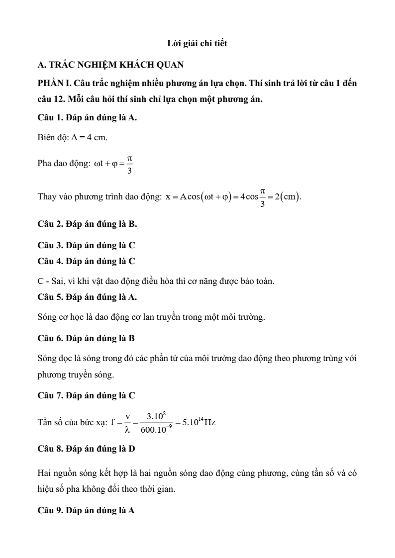 6 Đề thi Học kì 1 Vật lí 11 Kết nối tri thức (có đáp án, cấu trúc mới)