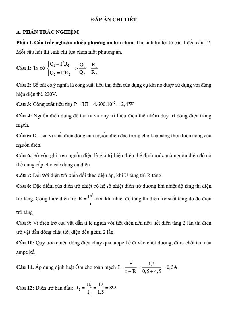 6+ Đề thi Học kì 2 Vật lí 11 Kết nối tri thức (cấu trúc mới, có đáp án)