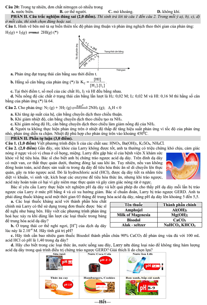 Đề thi Giữa kì 1 Hóa học 11 năm 2024-2025 trường THPT Gio Linh (Quảng Trị)