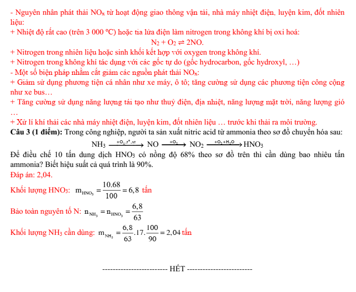 Đề thi Giữa kì 1 Hóa học 11 năm 2025-2026 trường THPT Lý Tự Trọng (Đà Nẵng)