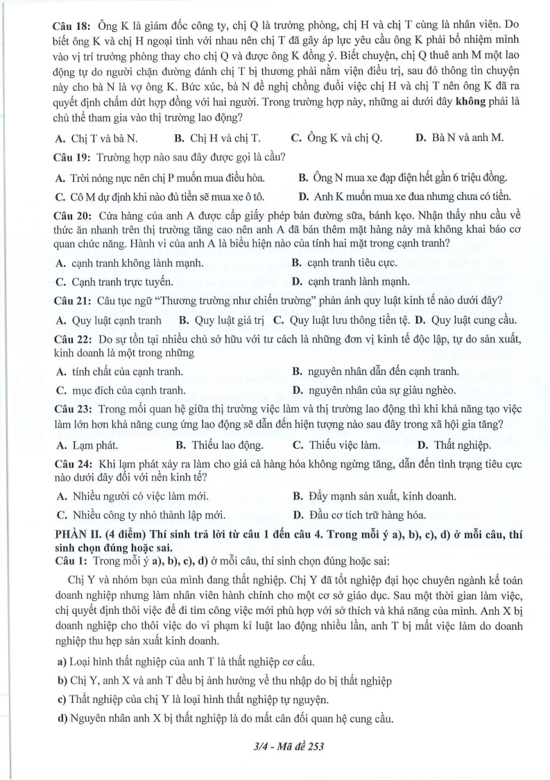 Đề thi Giữa kì 1 KTPL 11 năm 2024-2025 trường THPT Dĩ An (Bình Dương)