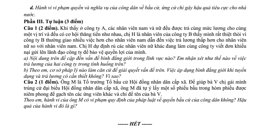 Đề thi Giữa kì 2 KTPL 11 năm 2025-2026 trường THPT Duy Tân (Quảng Ngãi)