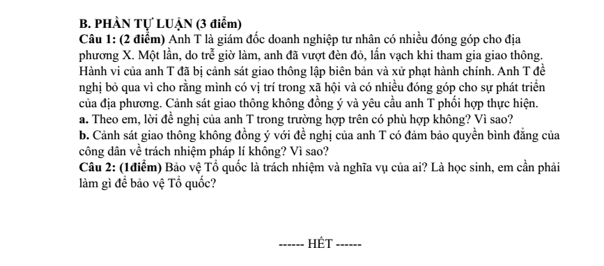 Đề thi Giữa kì 2 KTPL 11 năm 2024-2025 trường THPT Hồ Nghinh (Quảng Nam)