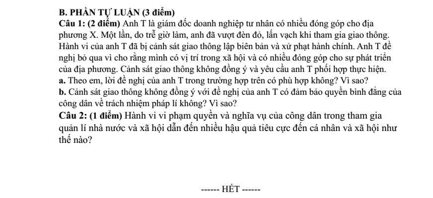 Đề thi Giữa kì 2 KTPL 11 năm 2024-2025 trường THPT Hồ Nghinh (Quảng Nam)