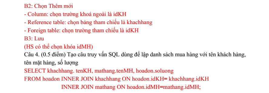 Đề thi Giữa kì 2 Tin học 11 năm 2024-2025 trường THPT Hồ Nghinh (Quảng Nam)
