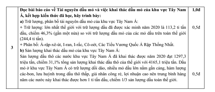 Đề thi Học kì 1 Địa Lí 11 năm 2024-2025 trường THPT Bình Chiểu (Tp.HCM)