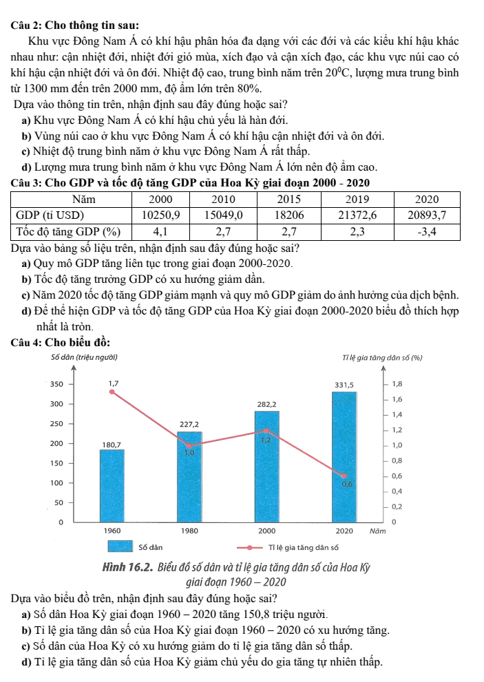 Đề thi Học kì 1 Địa Lí 11 năm 2024-2025 trường THPT Lê Hồng Phong (Đắk Lắk)