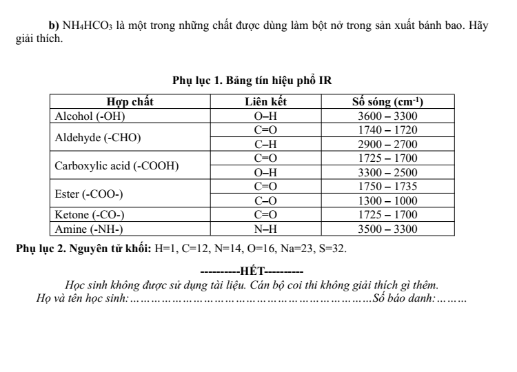 Đề thi Học kì 1 Hóa học 11 năm 2024-2025 trường THPT Bình Chiểu (TP HCM)