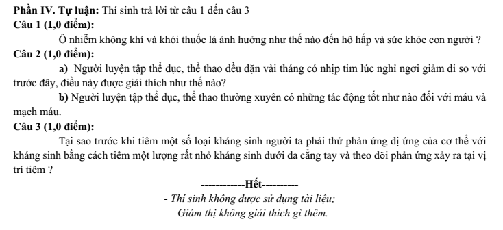Đề thi Học kì 1 Sinh học 11 năm 2024-2025 trường THPT Kẻ Sặt (Hải Dương)