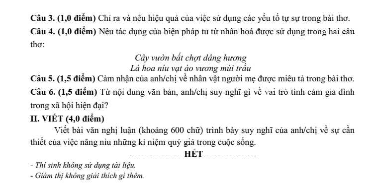 Đề thi Học kì 1 Văn 11 năm 2024-2025 trường THPT chuyên Hoàng Văn Thụ (Hòa Bình)