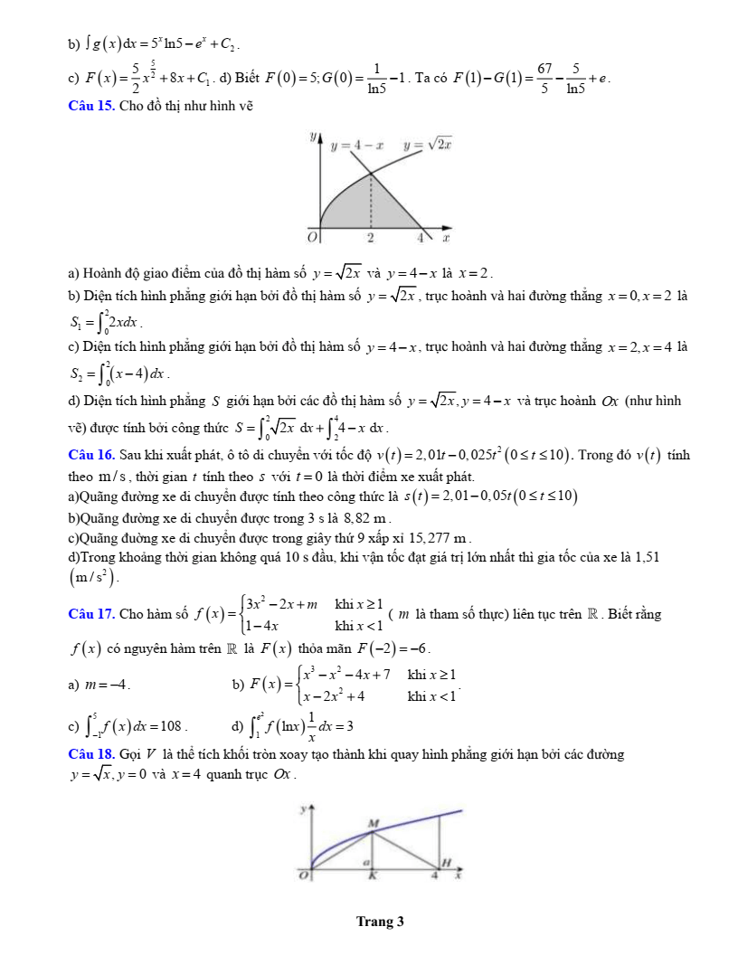 Đề cương ôn tập Học kì 2 Toán 12 trường THPT Quế Sơn (Đà Nẵng) năm 2025-2026