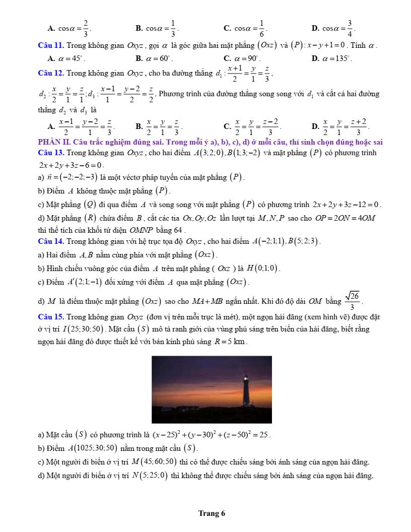 Đề cương ôn tập Học kì 2 Toán 12 trường THPT Quế Sơn (Đà Nẵng) năm 2025-2026