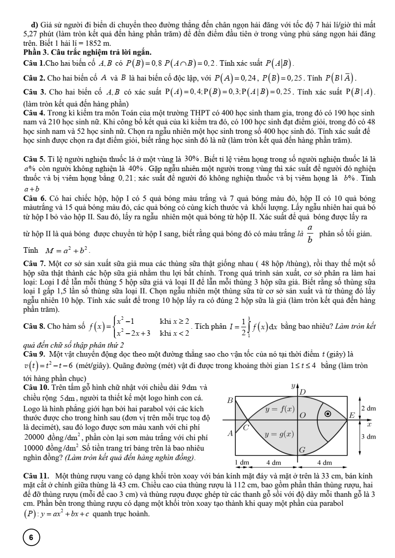 Đề cương ôn tập Học kì 2 Toán 12 trường THPT Trưng Vương (Gia Lai) năm 2025-2026