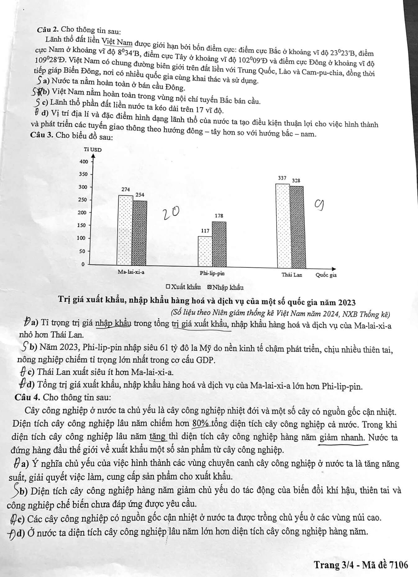 Đề khảo sát Địa lí 12 Hà Nội năm 2026