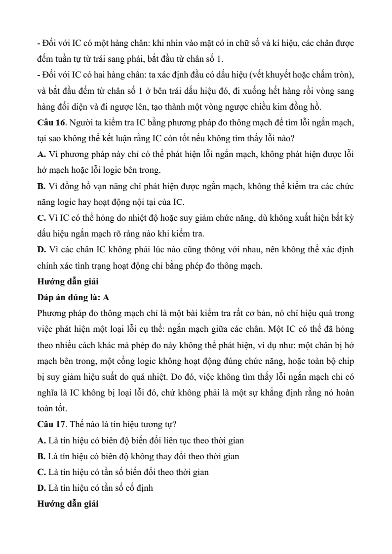 Đề thi Giữa kì 2 Công nghệ 12 Kết nối tri thức Điện Điện tử (có đáp án)