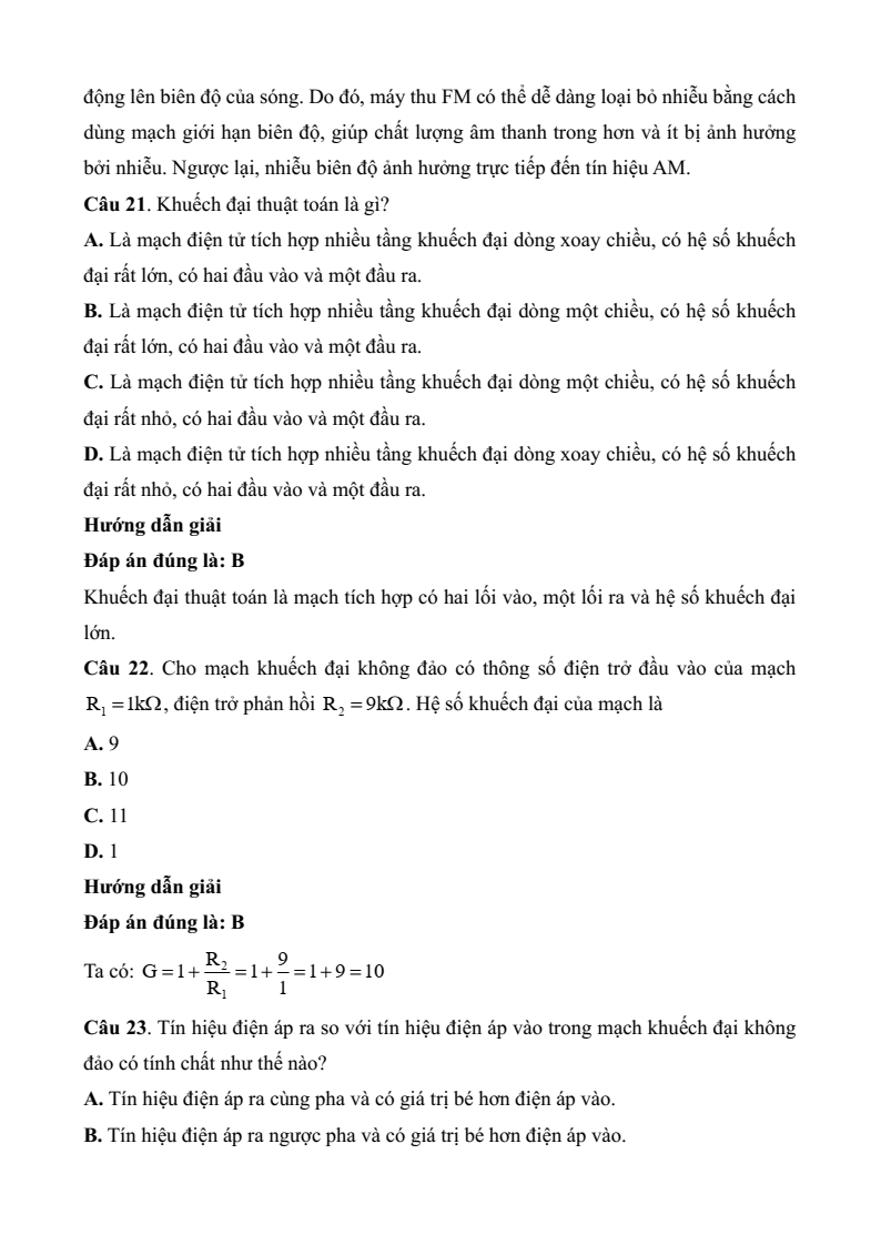 Đề thi Giữa kì 2 Công nghệ 12 Kết nối tri thức Điện Điện tử (có đáp án)