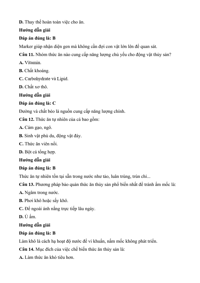 Đề thi Giữa kì 2 Công nghệ 12 Kết nối tri thức Lâm nghiệp Thủy sản (có đáp án)