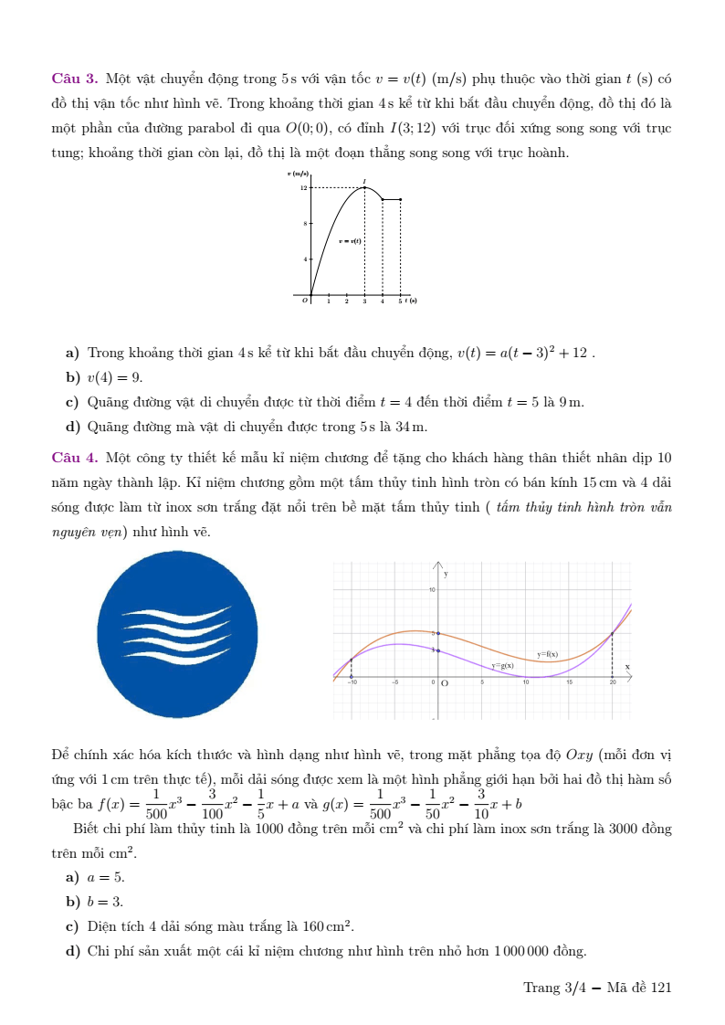 Đề thi Giữa kì 2 Toán 12 trường THPT Chuyên Lương Thế Vinh (Đồng Nai) năm 2025-2026