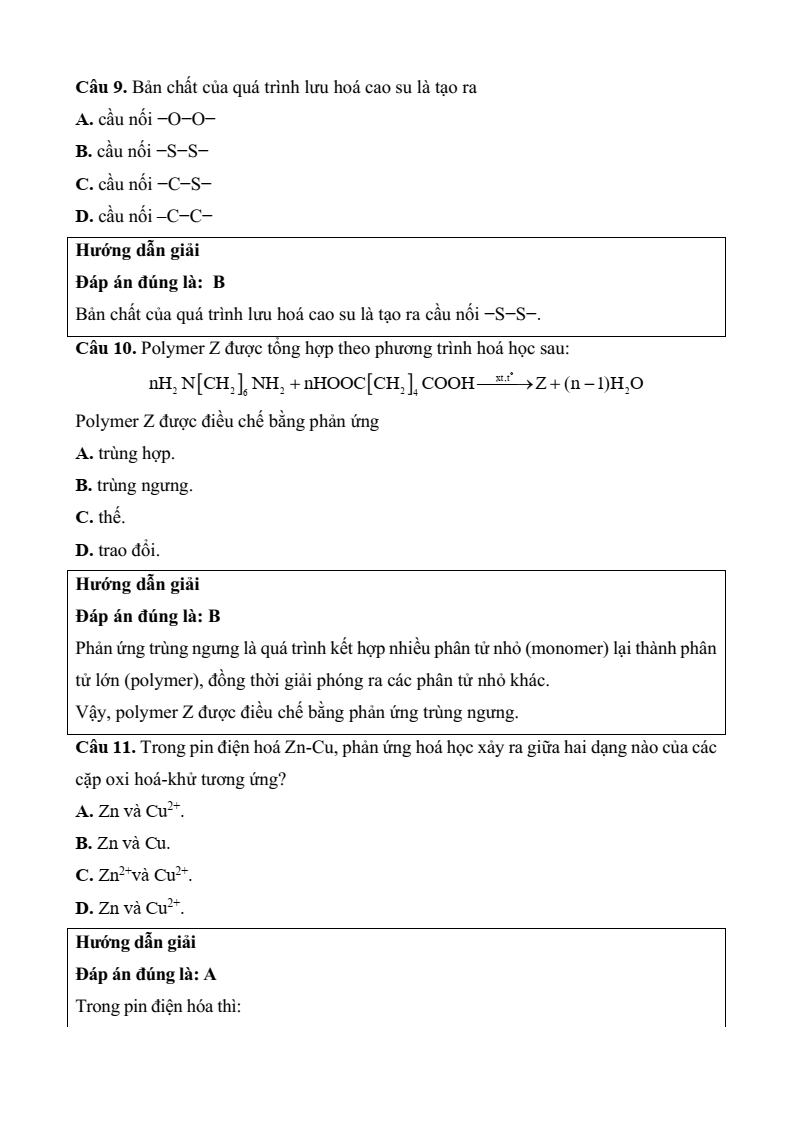 6 Đề thi Học kì 1 Hóa học 12 Cánh diều (có đáp án, cấu trúc mới)
