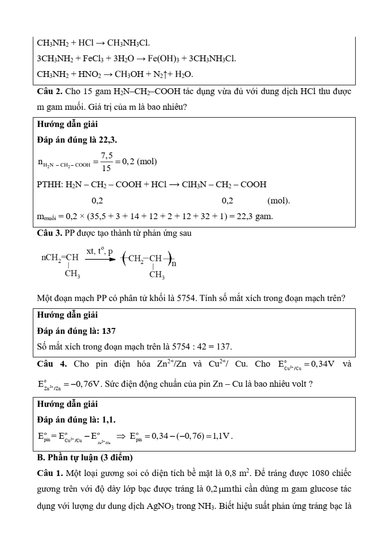 6 Đề thi Học kì 1 Hóa học 12 Cánh diều (có đáp án, cấu trúc mới)