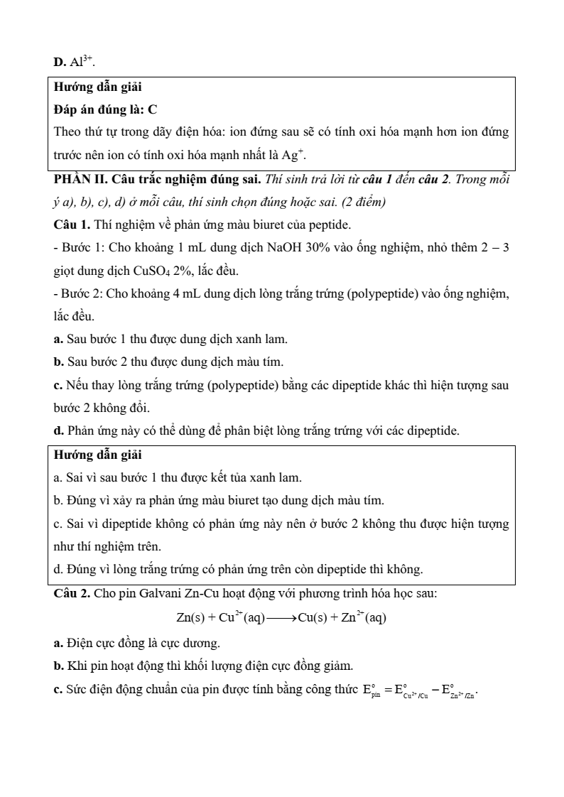 6 Đề thi Học kì 1 Hóa học 12 Kết nối tri thức (có đáp án, cấu trúc mới)