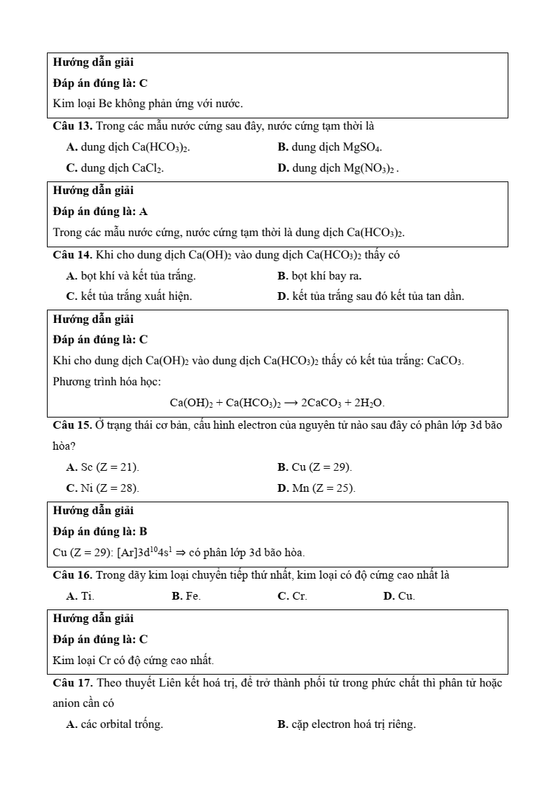 3 Đề thi Học kì 2 Hóa học 12 Cánh diều (cấu trúc mới, có đáp án)