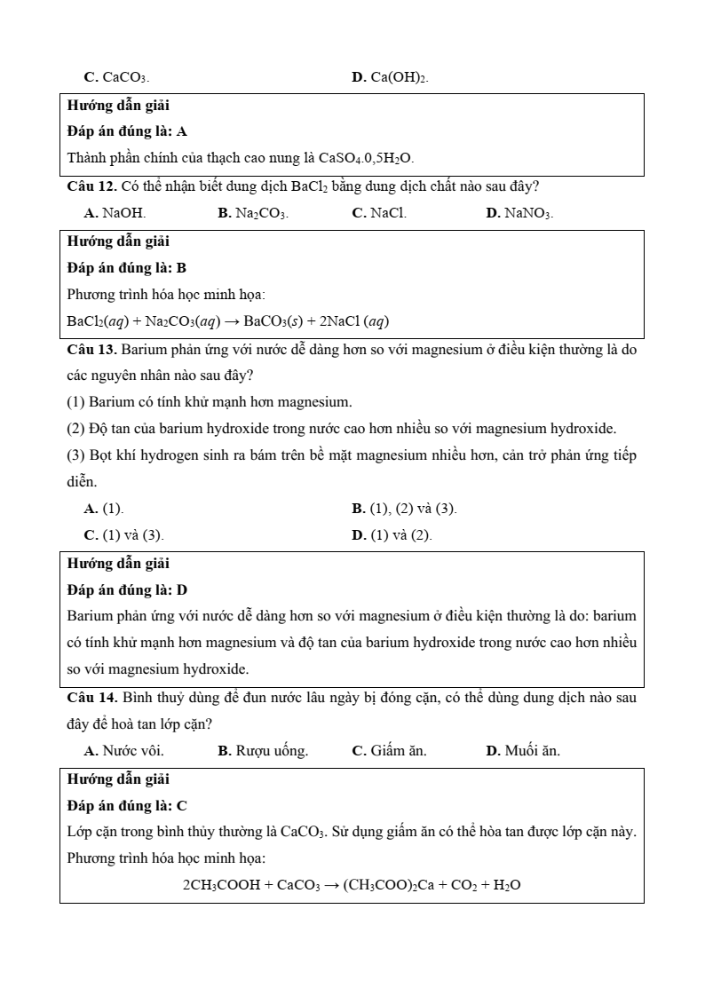 3 Đề thi Học kì 2 Hóa học 12 Chân trời sáng tạo (cấu trúc mới, có đáp án)