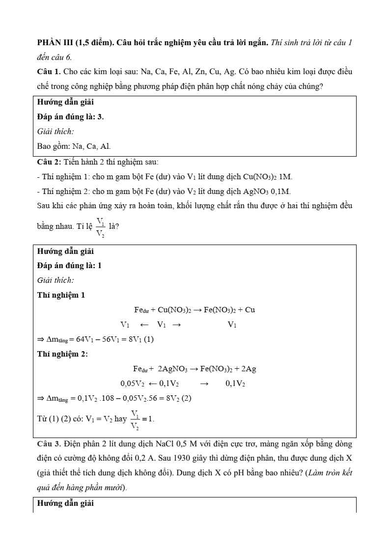 3 Đề thi Học kì 2 Hóa học 12 Chân trời sáng tạo (cấu trúc mới, có đáp án)