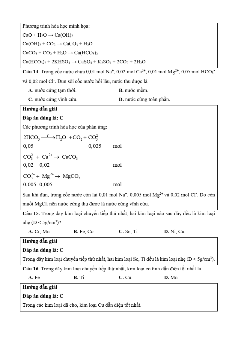3 Đề thi Học kì 2 Hóa học 12 Kết nối tri thức (cấu trúc mới, có đáp án)
