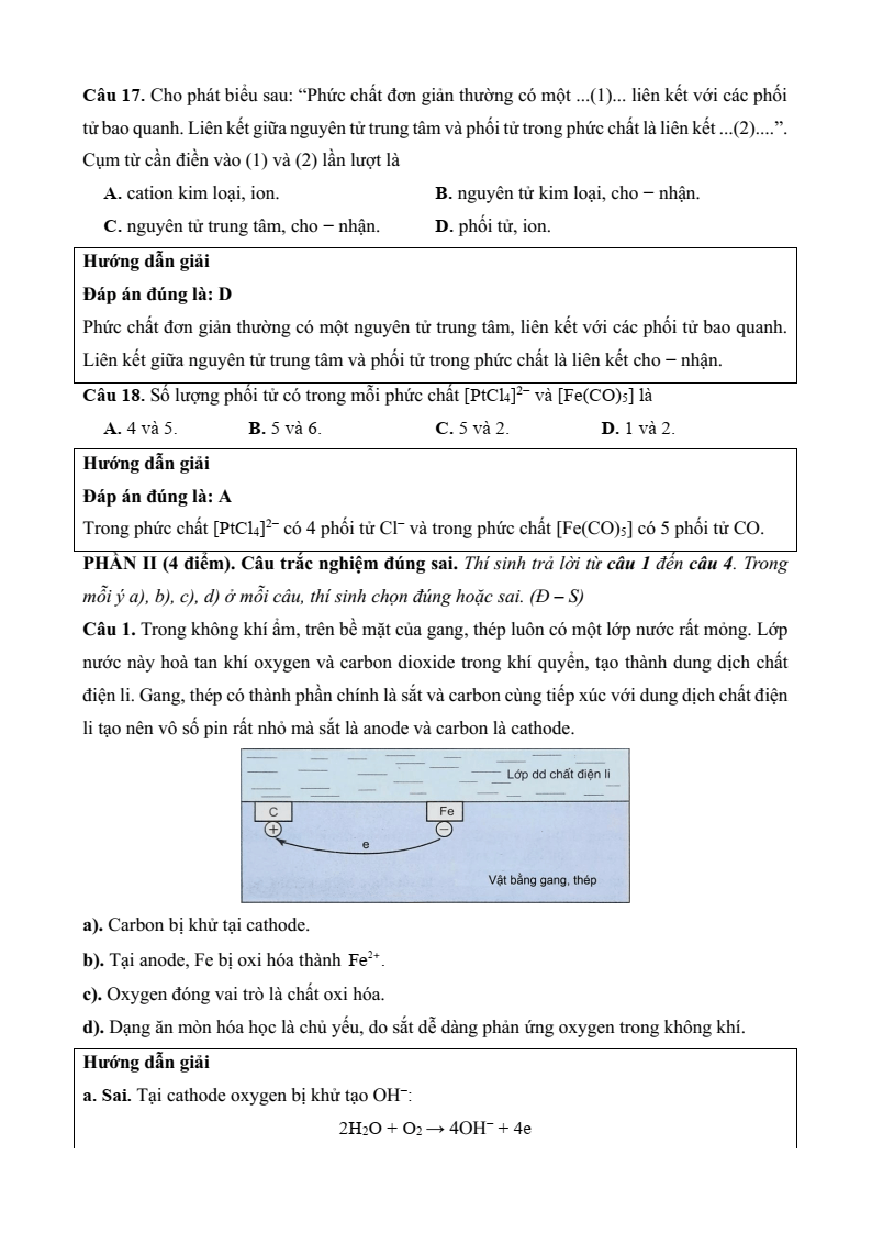 3 Đề thi Học kì 2 Hóa học 12 Kết nối tri thức (cấu trúc mới, có đáp án)