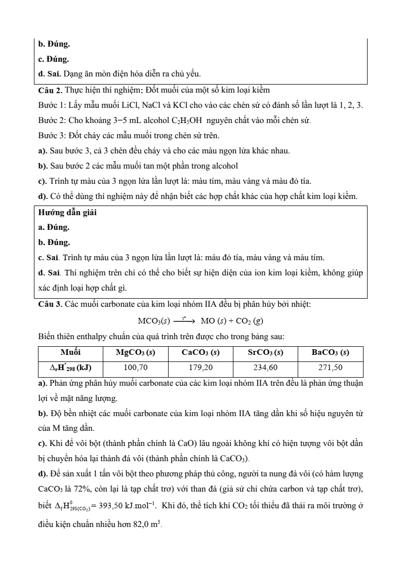 3 Đề thi Học kì 2 Hóa học 12 Kết nối tri thức (cấu trúc mới, có đáp án)