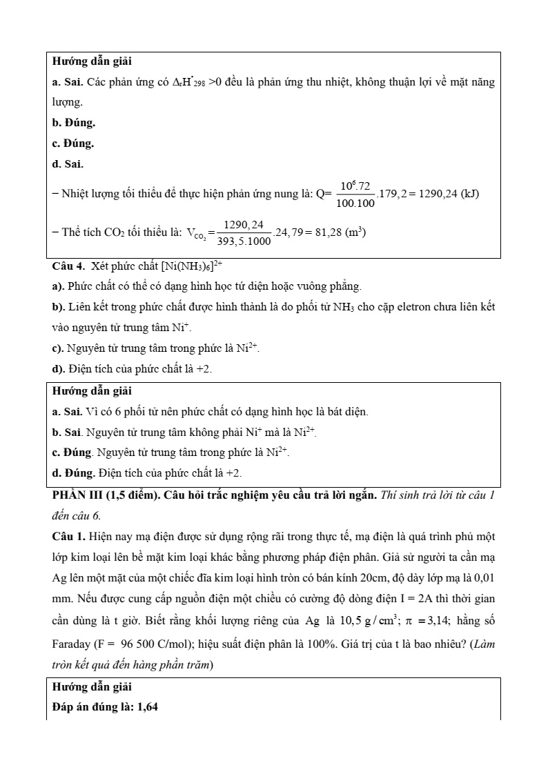 3 Đề thi Học kì 2 Hóa học 12 Kết nối tri thức (cấu trúc mới, có đáp án)