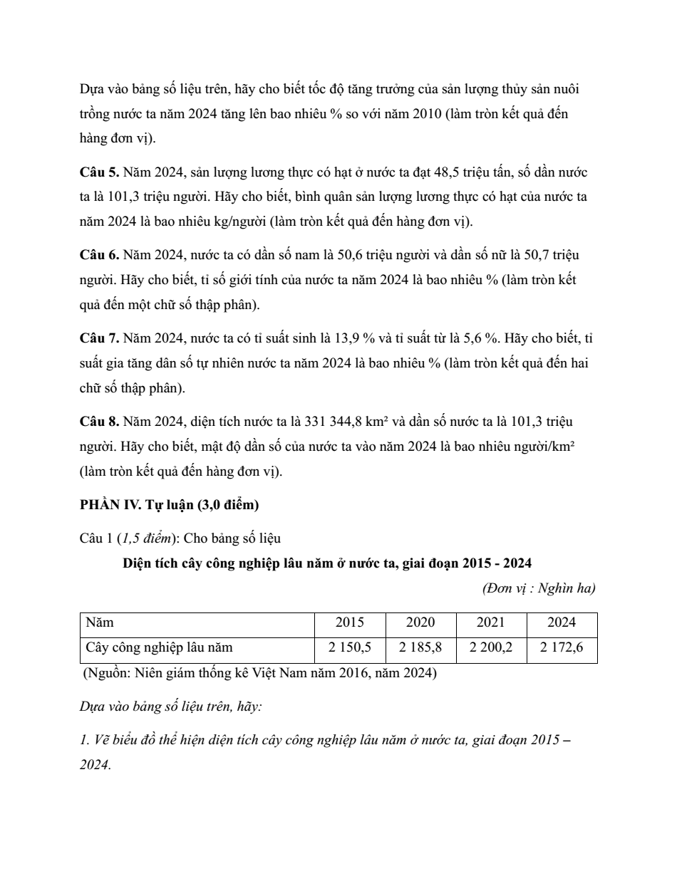 Đề thi Học kì 1 Địa Lí 12 năm 2025-2026 Sở Đồng Tháp
